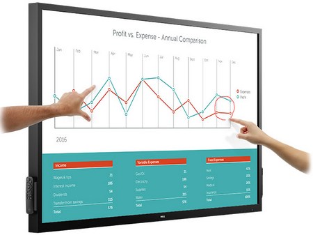 Dell выпустила 70 Interactive Conference Room Monitor (MCO), конкурента интерактивных досок 
