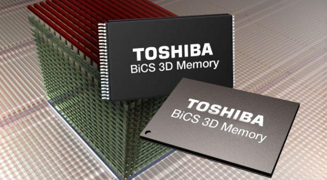 Toshiba анонсировала новую 64-уровневную плату BiCS FLASHTM